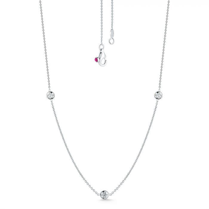 Roberto Coin Inc. Jewellery - Necklace Roberto Coin 18K White Gold 3 Station Diamond Necklace