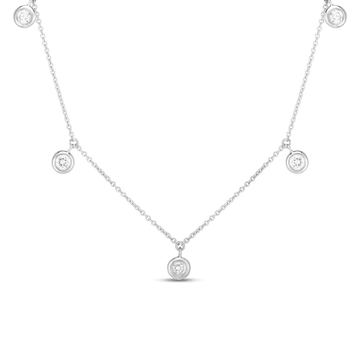 Roberto Coin Inc. Jewellery - Necklace Roberto Coin 18K White Gold 5 Station Diamond Dangle Necklace