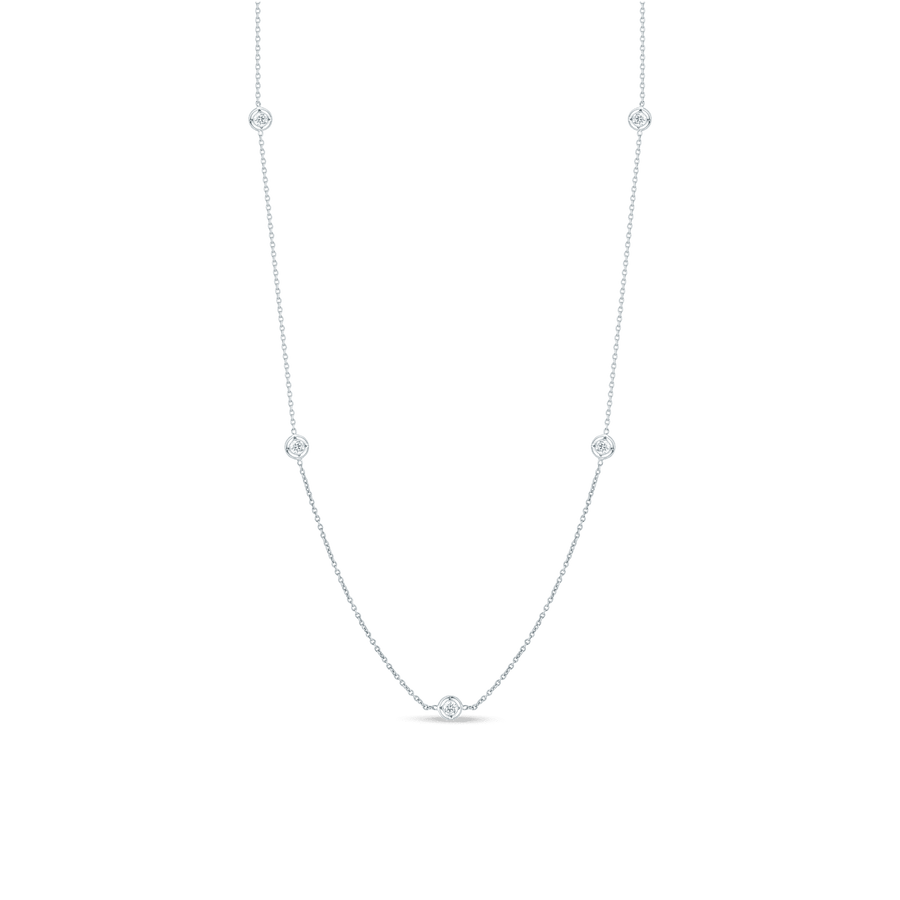 Diamonds by the Inch 3 Station Necklace in Rose Gold, 18