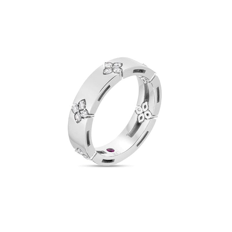 Roberto Coin Inc. Jewellery - Rings Roberto Coin 18K White Gold Love In Verona 5mm Band