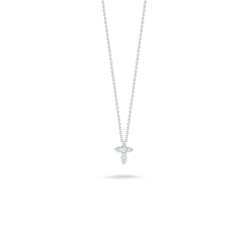 Roberto Coin Inc. Jewellery - Necklace Roberto Coin 18K White Gold Mini Cross Diamond Necklace