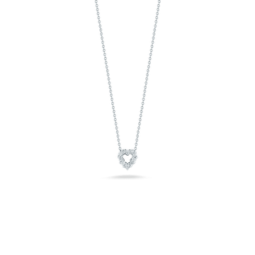 Roberto Coin Inc. Jewellery - Necklace Roberto Coin 18K White Gold Mini Heart Diamond Necklace