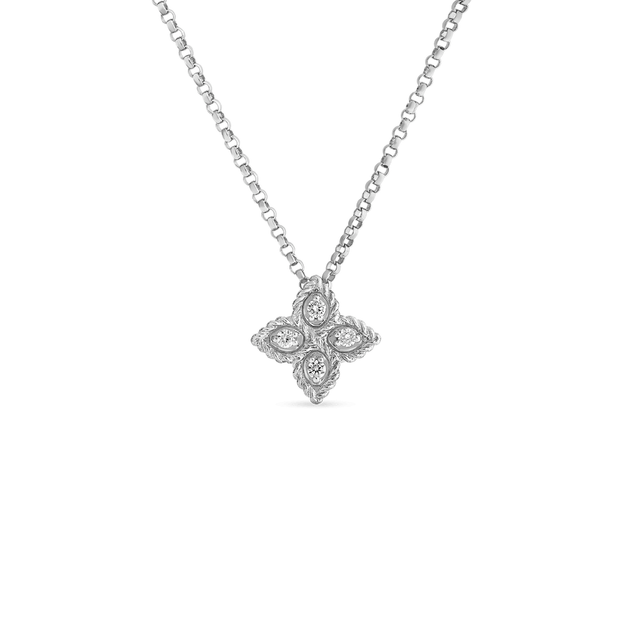 Roberto Coin Inc. Jewellery - Necklace Roberto Coin 18K White Gold Princess Flower Necklace