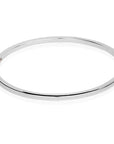 Roberto Coin Inc. Jewellery - Bracelet Roberto Coin 18K White Gold Smooth Oval Hinged Bangle