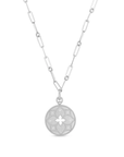Roberto Coin Inc. Jewellery - Necklace Roberto Coin 18K White Gold Venetian Princess Diamond Flower Medallion Link Necklace