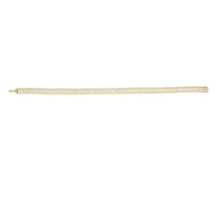 Roberto Coin Inc. Jewellery - Bracelet Roberto Coin 18k Yellow Gold Classic Diamond Collection Bezel Set Line Bracelet
