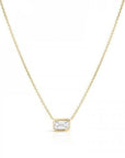 Roberto Coin Inc. Jewellery - Necklace Roberto Coin 18K Yellow Gold East West Bezel Emerald-Cut Diamond Necklace