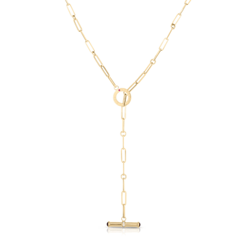 Roberto Coin Inc. Jewellery - Necklace Roberto Coin 18K Yellow Gold Lariat Paperclip Necklace