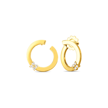 Roberto Coin Inc. Jewellery - Earrings - Stud Roberto Coin 18K Yellow Gold Love in Verona Diamond Circle Earrings