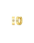 Roberto Coin Inc. Jewellery - Earrings - Hoop Roberto Coin 18K Yellow Gold Love in Verone Diamond Huggies