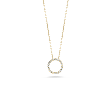 Roberto Coin Inc. Jewellery - Necklace Roberto Coin 18K Yellow Gold Mini Diamond Circle Necklace