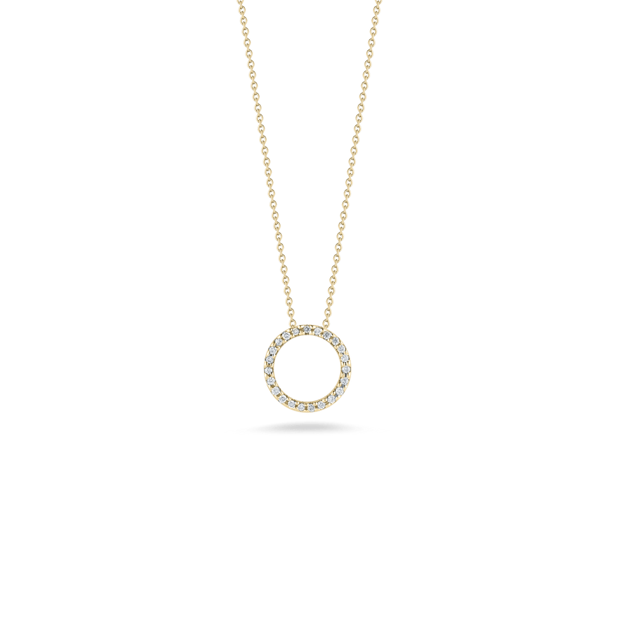 Roberto Coin Inc. Jewellery - Necklace Roberto Coin 18K Yellow Gold Mini Diamond Circle Necklace