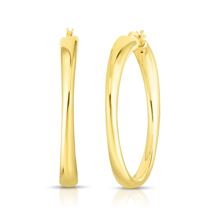 Roberto Coin Inc. Jewellery - Earrings - Hoop Roberto Coin 18K Yellow Gold Oro Classic Round Hoop 40mm