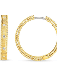 Roberto Coin Inc. Jewellery - Earrings - Hoop Roberto Coin 18K Yellow Gold Princess Diamond Hoops