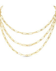 Roberto Coin Inc. Jewellery - Necklace Roberto Coin 18K Yellow Gold Triple Strand Diamond Accent Necklace