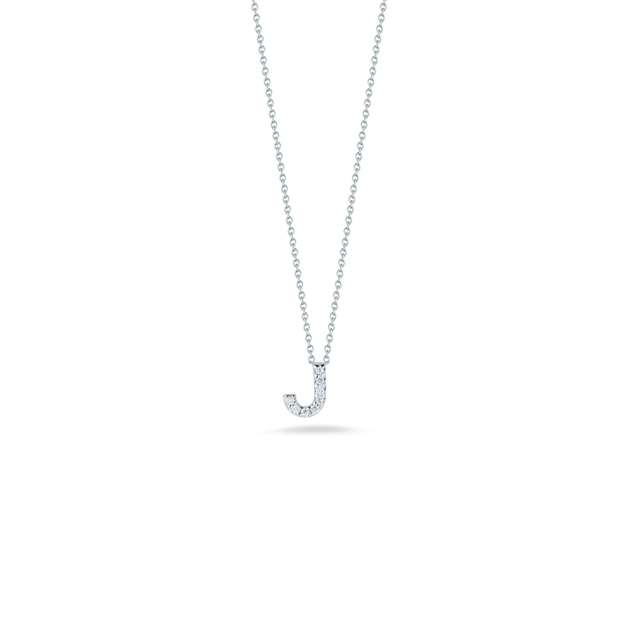 Roberto Coin Inc. Jewellery - Necklace Roberto Coin Love Letter J Pendant With Diamonds