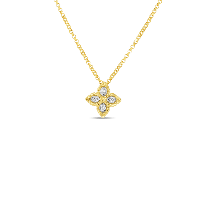 Roberto Coin Inc. Jewellery - Necklace Roberto Coin Princess Flower 0.04ct Small Diamond Pendant