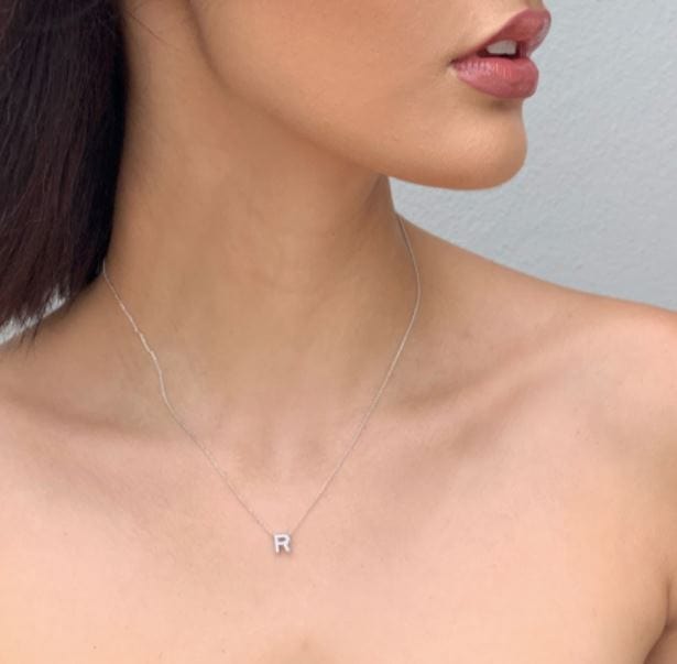 Roberto Coin Inc. Jewellery - Necklace Roberto Coin Tiny Treasures 18K White Gold Diamond Love Letter 'A' Necklace