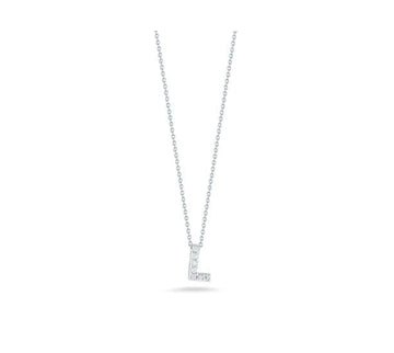 Roberto Coin Inc. Jewellery - Necklace Roberto Coin Tiny Treasures 18K White Gold Diamond Love Letter 'L' Necklace
