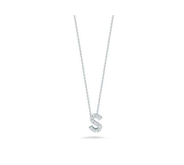 Roberto Coin Inc. Jewellery - Necklace Roberto Coin Tiny Treasures 18K White Gold Diamond Love Letter 'S' Necklace