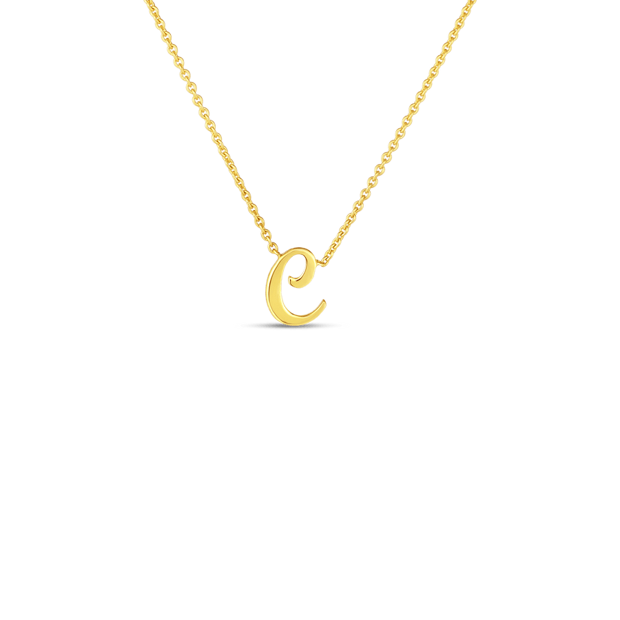 Roberto Coin Inc. Jewellery - Necklace Roberto Coin Tiny Treasures Love Letter 18K Gold 'C' Pendant