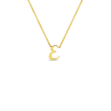 Roberto Coin Inc. Jewellery - Necklace Roberto Coin Tiny Treasures Love Letter 18K Gold 'E' Pendant
