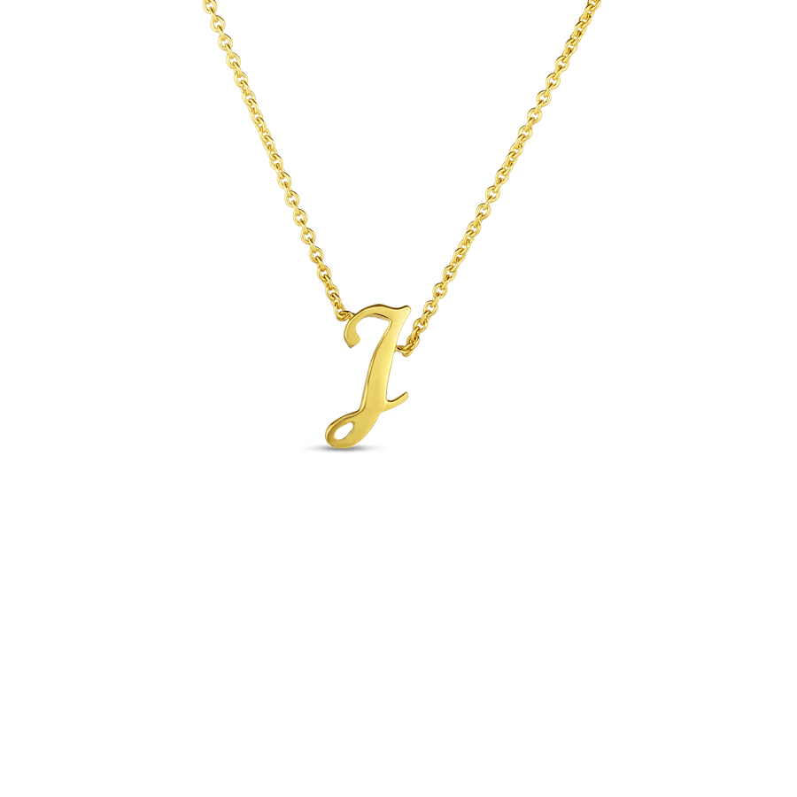 Roberto Coin Tiny Treasures Love Letter 18K Gold J Pendant