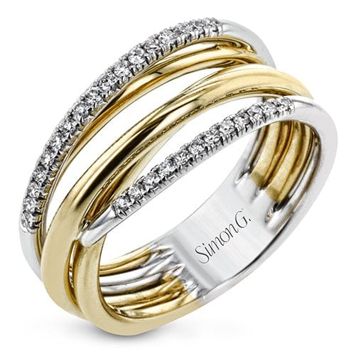 Simon G Jewellery - Rings Simon G 18K Yellow Gold Wrap Ring with Diamonds