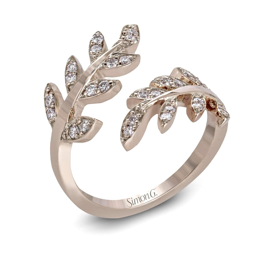 Simon G Jewellery - Rings Simon G Rose Gold and Diamond Wrap Around Vine Ring