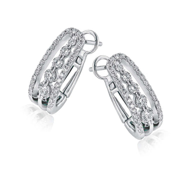 Simon G Jewellery - Earrings - Hoop Simon G White Gold and Diamond Hoop Earrings