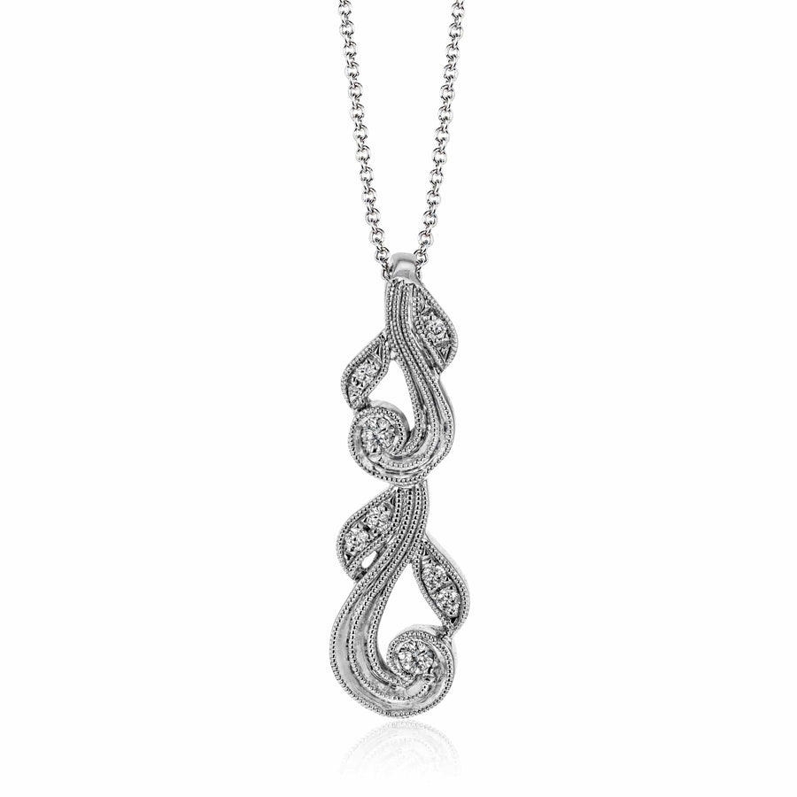 Simon G Jewellery - Necklace Simon G White Gold and Diamond Pendant Necklace