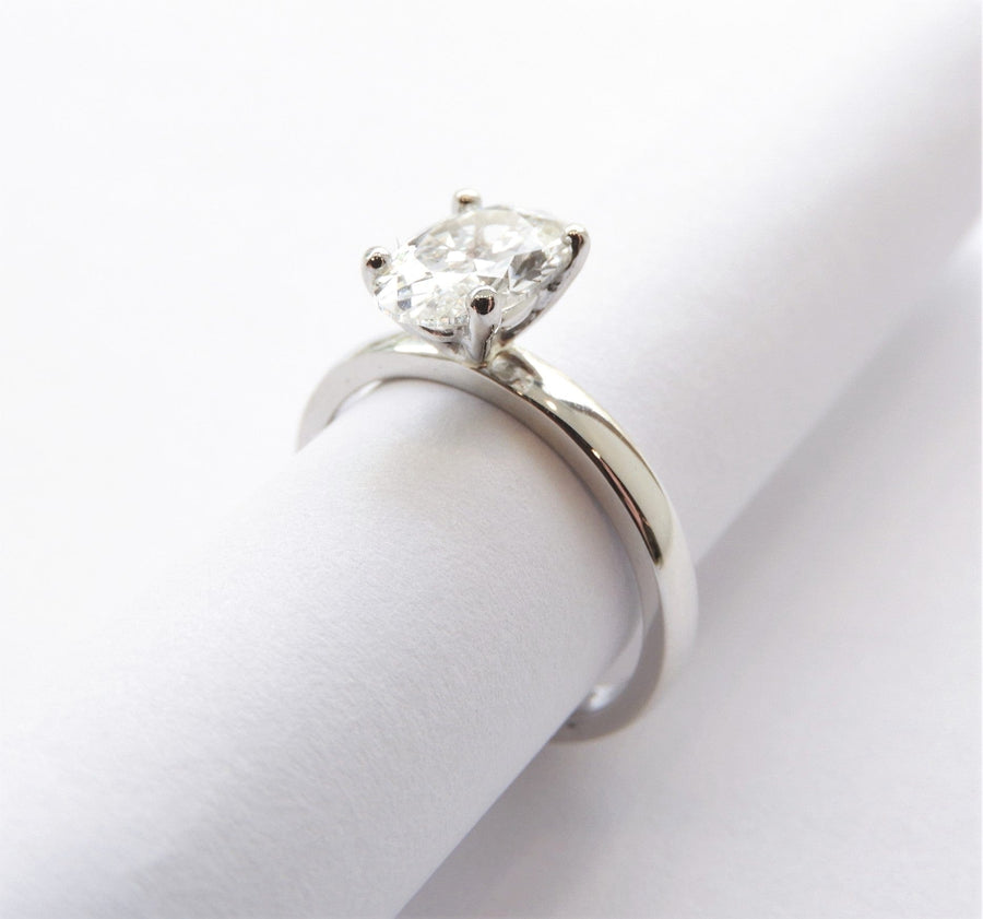 Touch of Gold Diamonds Jewellery - Engagement Ring Touch of Gold Platinum 1.20ct Oval Diamond Solitaire Ring